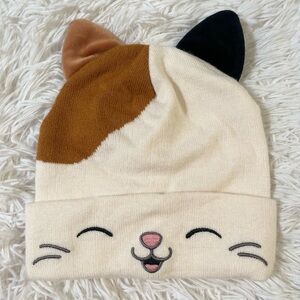 Squishmallows Cam The Calico Cat Winter Beanie Eared Hat Girls Youth One Size